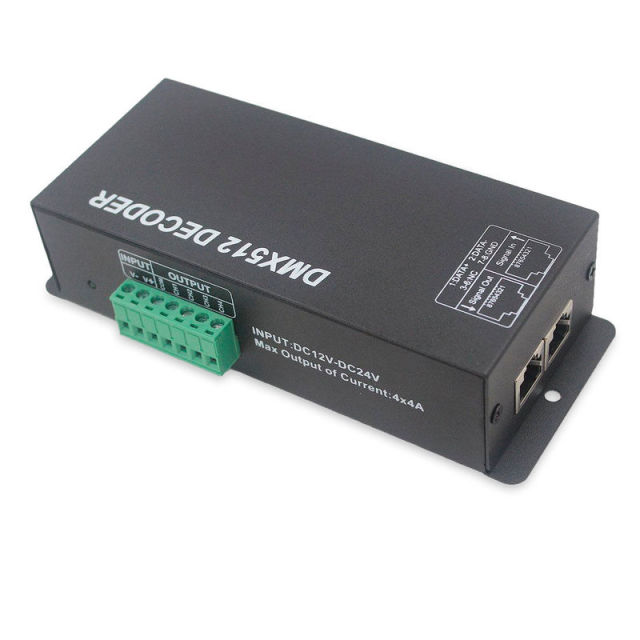 4-Channel RGBW DMX512 Decoder Constant Voltage LED Controller for Stage Lighting & Architectural Effects,Whymelighting – Pro LED Strips & Diffused Blocks, Factory Direct,4-Channel RGBW DMX512 Decoder Constant Voltage LED Controller for Stage Lighting & Architectural Effects