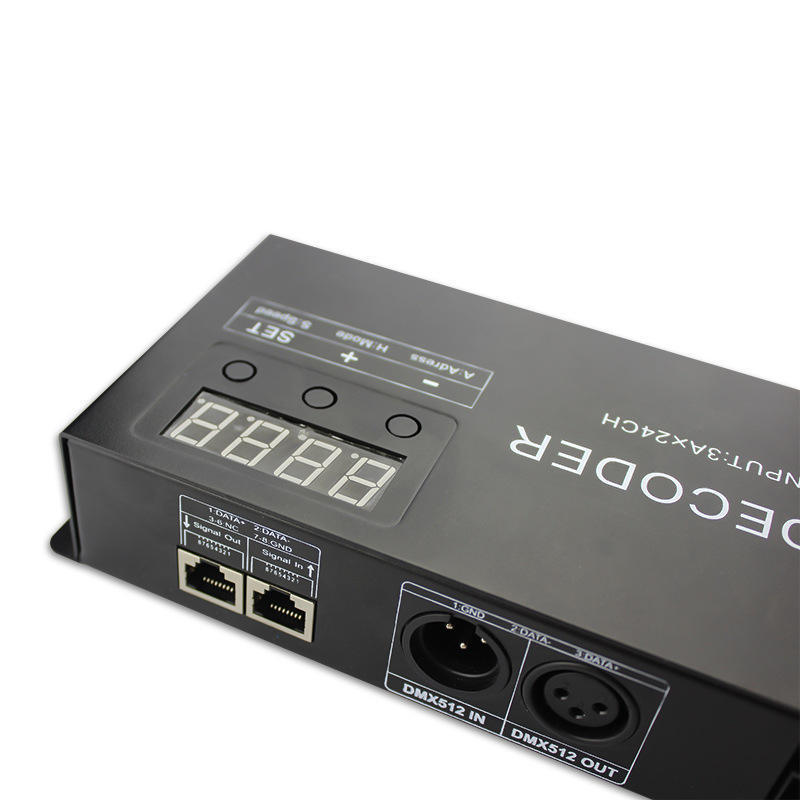 24-Channel DMX512 Decoder Controller 5V-24V 3A/CH for LED Strip Lights with Digital Display,Whymelighting – Pro LED Strips & Diffused Blocks, Factory Direct,24-Channel DMX512 Decoder Controller 5V-24V 3A/CH for LED Strip Lights with Digital Display