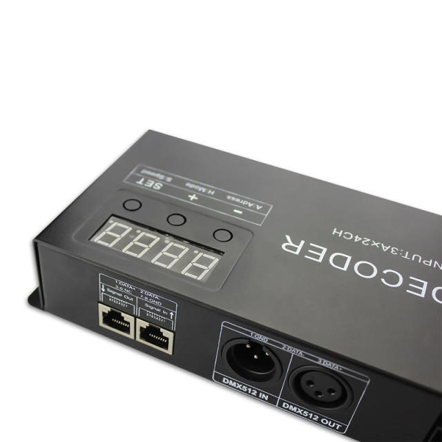 24-Channel DMX512 Decoder Controller 5V-24V 3A/CH for LED Strip Lights with Digital Display,Whymelighting – Pro LED Strips & Diffused Blocks, Factory Direct,24-Channel DMX512 Decoder Controller 5V-24V 3A/CH for LED Strip Lights with Digital Display