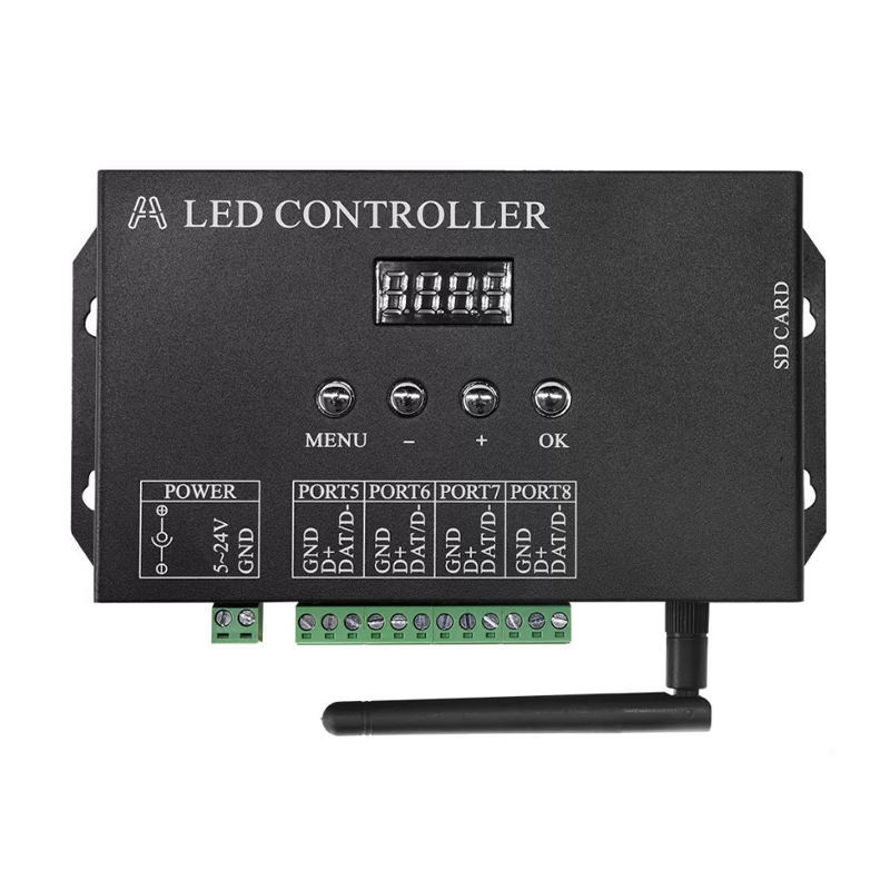 H807SB WiFi SPI LED Controller - 4096 Pixel Programmable DMX512 ArtNet Support, 5V/12V/24V APP Control for WS2811 WS2812B Addressable Sign Letters & Pixel Lighting,Whymelighting – Pro LED Strips & Diffused Blocks, Factory Direct,H807SB WiFi SPI LED Controller - 4096 Pixel Programmable DMX512 ArtNet Support, 5V/12V/24V APP Control for WS2811 WS2812B Addressable Sign Letters & Pixel Lighting