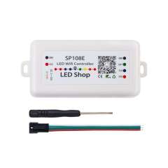DC5-24V Smart WiFi Pixel LED Controller SP108E, App Control for Addressable RGB/RGBW LED Strip Lights, Compatible with WS2812B, SK6812, WS2811, APA102, DIY Lighting Project,Whymelighting – Pro LED Strips & Diffused Blocks, Factory Direct,DC5-24V Smart WiFi Pixel LED Controller SP108E, App Control for Addressable RGB/RGBW LED Strip Lights, Compatible with WS2812B, SK6812, WS2811, APA102, DIY Lighting Project