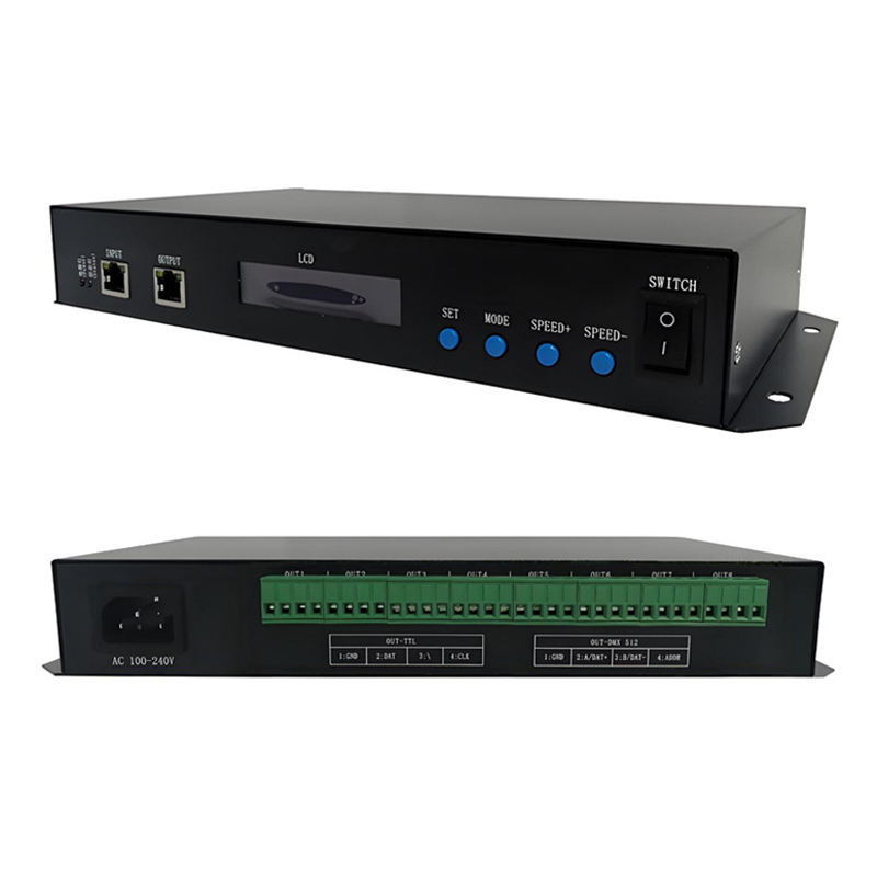 T-760 8-Port Networked Pixel LED Controller - Supports Up to 8000 Pixels, DMX512 & SPI Interface for PC/Lighting Control,Whymelighting – Pro LED Strips & Diffused Blocks, Factory Direct,T-760 8-Port Networked Pixel LED Controller - Supports Up to 8000 Pixels, DMX512 & SPI Interface for PC/Lighting Control