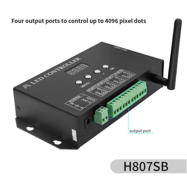 H807SB WiFi SPI LED Controller - 4096 Pixel Programmable DMX512 ArtNet Support, 5V/12V/24V APP Control for WS2811 WS2812B Addressable Sign Letters & Pixel Lighting,Whymelighting – Pro LED Strips & Diffused Blocks, Factory Direct,H807SB WiFi SPI LED Controller - 4096 Pixel Programmable DMX512 ArtNet Support, 5V/12V/24V APP Control for WS2811 WS2812B Addressable Sign Letters & Pixel Lighting