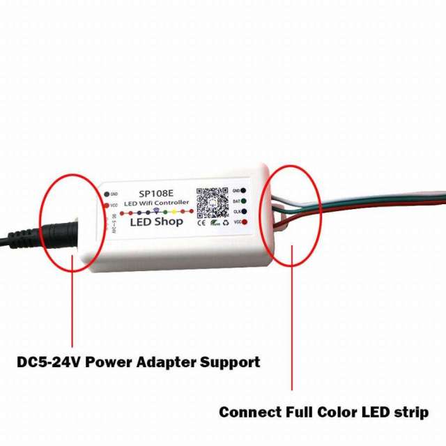 DC5-24V Smart WiFi Pixel LED Controller SP108E, App Control for Addressable RGB/RGBW LED Strip Lights, Compatible with WS2812B, SK6812, WS2811, APA102, DIY Lighting Project,Whymelighting – Pro LED Strips & Diffused Blocks, Factory Direct,DC5-24V Smart WiFi Pixel LED Controller SP108E, App Control for Addressable RGB/RGBW LED Strip Lights, Compatible with WS2812B, SK6812, WS2811, APA102, DIY Lighting Project