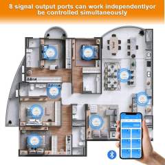 SP608E 8-Port SPI Pixel LED Controller with Built-in Mic & AUX, App/RF Remote Control, 5-24V for WS2812B SK6812 RGB IC COB LED Strips, 4800 Pixels Capacity,Whymelighting – Pro LED Strips & Diffused Blocks, Factory Direct,SP608E 8-Port SPI Pixel LED Controller with Built-in Mic & AUX, App/RF Remote Control, 5-24V for WS2812B SK6812 RGB IC COB LED Strips, 4800 Pixels Capacity