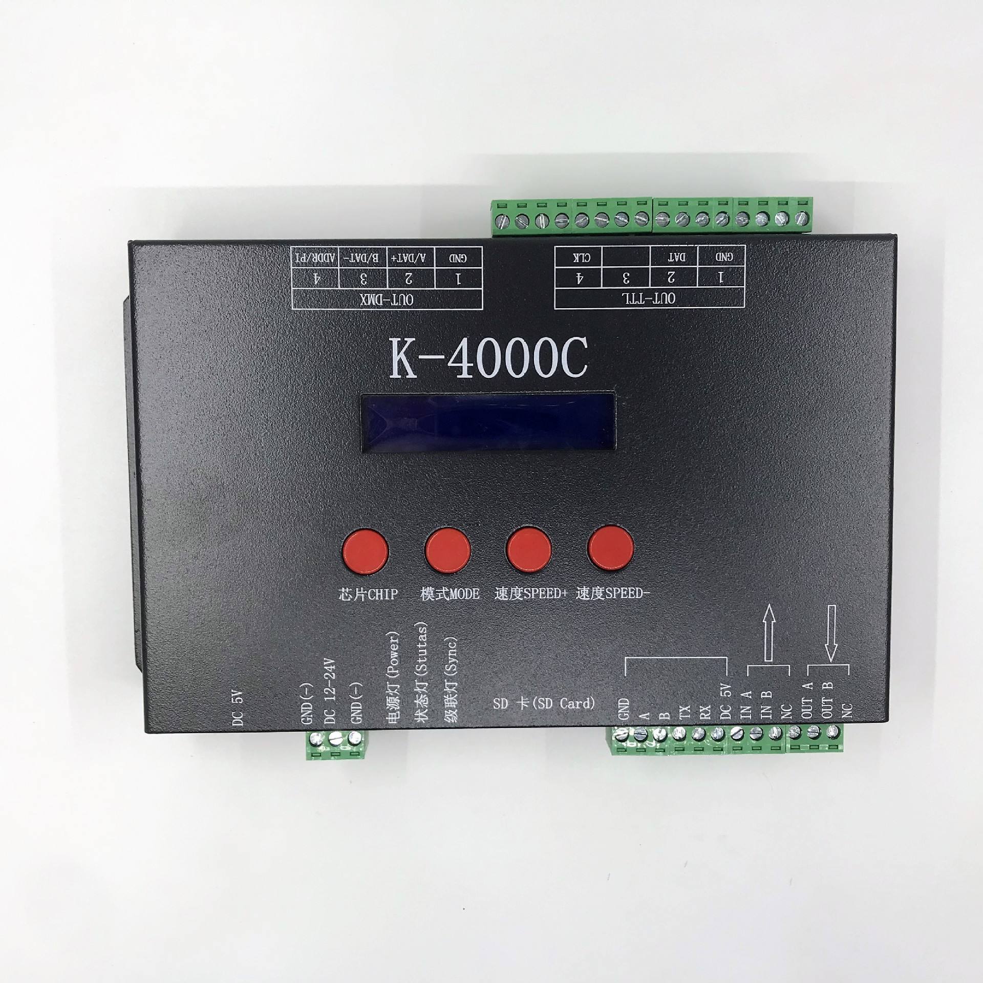 K-4000C Offline LED Pixel Controller SPI DMX512 Decoder SD Card Programmable Support WS2812 SK6812 5V/12V/24V for LED Strip Light Advertising Signs,Whymelighting – Pro LED Strips & Diffused Blocks, Factory Direct,K-4000C Offline LED Pixel Controller SPI DMX512 Decoder SD Card Programmable Support WS2812 SK6812 5V/12V/24V for LED Strip Light Advertising Signs