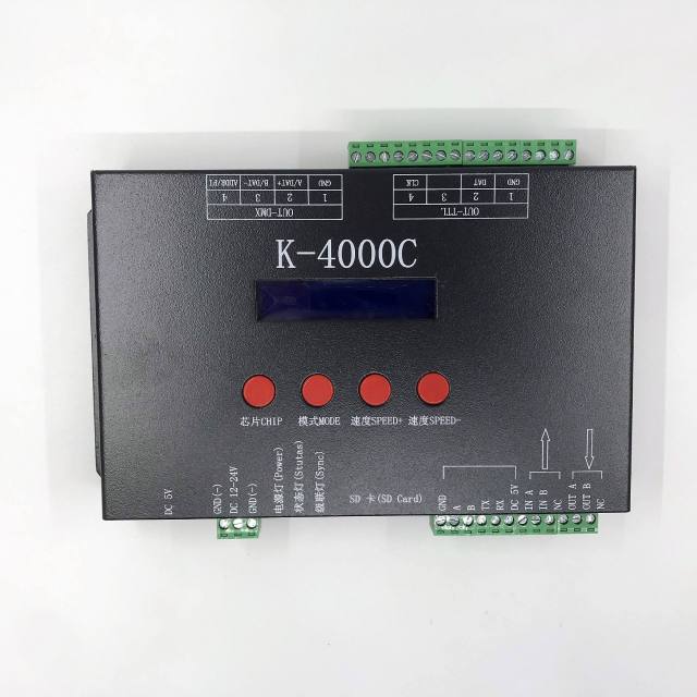 K-4000C Offline LED Pixel Controller SPI DMX512 Decoder SD Card Programmable Support WS2812 SK6812 5V/12V/24V for LED Strip Light Advertising Signs,Whymelighting – Pro LED Strips & Diffused Blocks, Factory Direct,K-4000C Offline LED Pixel Controller SPI DMX512 Decoder SD Card Programmable Support WS2812 SK6812 5V/12V/24V for LED Strip Light Advertising Signs