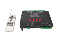 K-8000C 8-Port LED Pixel Controller with RF Remote – Offline SPI/DMX512 Decoder for WS2811 SK6812 Programmable Light Strips, SD Card Programmable, 2048 Pixels/Port,Whymelighting – Pro LED Strips & Diffused Blocks, Factory Direct,K-8000C 8-Port LED Pixel Controller with RF Remote – Offline SPI/DMX512 Decoder for WS2811 SK6812 Programmable Light Strips, SD Card Programmable, 2048 Pixels/Port