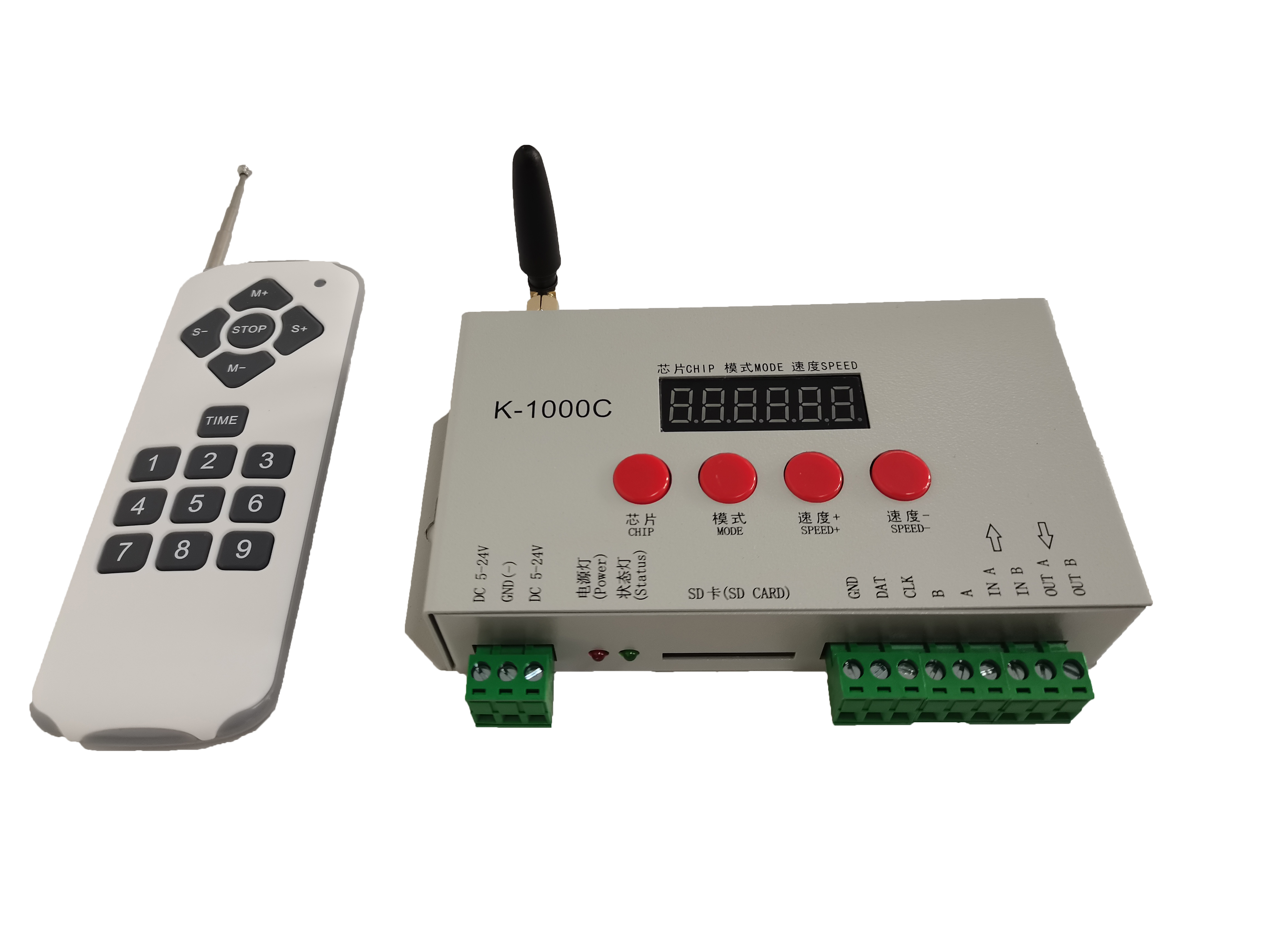 K-1000C LED Controller with RF Remote, Offline SPI Pixel LED Programmer Support WS2811/2812B/SK6812/DMX512, SD Card Mini LED Dream Color Control Box,Whymelighting – Pro LED Strips & Diffused Blocks, Factory Direct,K-1000C LED Controller with RF Remote, Offline SPI Pixel LED Programmer Support WS2811/2812B/SK6812/DMX512, SD Card Mini LED Dream Color Control Box