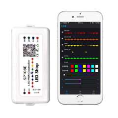 DC5-24V Smart WiFi Pixel LED Controller SP108E, App Control for Addressable RGB/RGBW LED Strip Lights, Compatible with WS2812B, SK6812, WS2811, APA102, DIY Lighting Project,Whymelighting – Pro LED Strips & Diffused Blocks, Factory Direct,DC5-24V Smart WiFi Pixel LED Controller SP108E, App Control for Addressable RGB/RGBW LED Strip Lights, Compatible with WS2812B, SK6812, WS2811, APA102, DIY Lighting Project