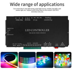 T8K 8-Port Pixel LED Controller with DMX512 & Music Sync - 8192 Pixel Capacity Programmable Stage Light Master,Whymelighting – Pro LED Strips & Diffused Blocks, Factory Direct,T8K 8-Port Pixel LED Controller with DMX512 & Music Sync - 8192 Pixel Capacity Programmable Stage Light Master