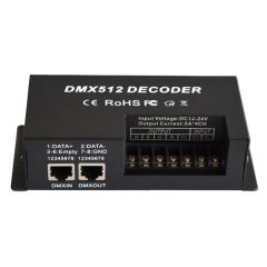 4-Channel 5A RGBW LED DMX512 Constant Voltage Decoder with DIP Switch for Stage Lights & LED Modules,Whymelighting – Pro LED Strips & Diffused Blocks, Factory Direct,4-Channel 5A RGBW LED DMX512 Constant Voltage Decoder with DIP Switch for Stage Lights & LED Modules
