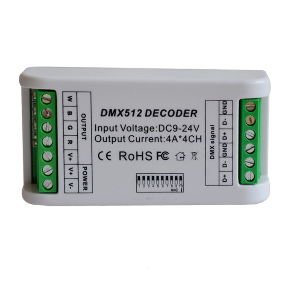 Mini 3/4 Channel DMX512 LED Decoder Constant Voltage DIP Switch Addressing for RGB RGBW LED Strip Stage Lighting & Advertising Signs,Whymelighting – Pro LED Strips & Diffused Blocks, Factory Direct,Mini 3/4 Channel DMX512 LED Decoder Constant Voltage DIP Switch Addressing for RGB RGBW LED Strip Stage Lighting & Advertising Signs