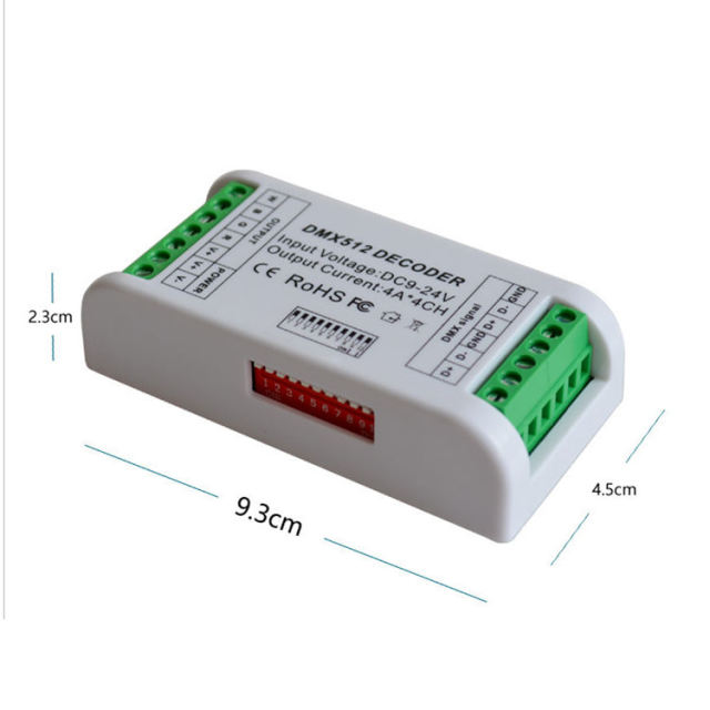 Mini 3/4 Channel DMX512 LED Decoder Constant Voltage DIP Switch Addressing for RGB RGBW LED Strip Stage Lighting & Advertising Signs,Whymelighting – Pro LED Strips & Diffused Blocks, Factory Direct,Mini 3/4 Channel DMX512 LED Decoder Constant Voltage DIP Switch Addressing for RGB RGBW LED Strip Stage Lighting & Advertising Signs