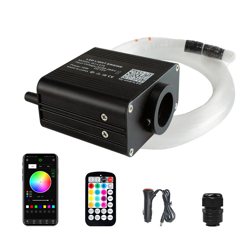 Mini 16W RGBW Twinkle Fiber Optic Star Ceiling Light Engine with APP & RF Remote Control, 1600万 Colors Car & Home Starry Sky Projector Kit,Whymelighting – Pro LED Strips & Diffused Blocks, Factory Direct,Mini 16W RGBW Twinkle Fiber Optic Star Ceiling Light Engine with APP & RF Remote Control, 1600万 Colors Car & Home Starry Sky Projector Kit