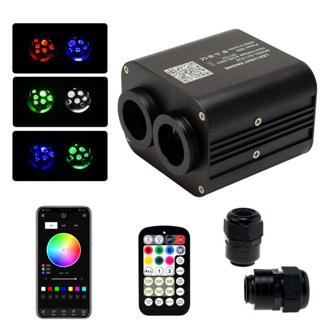 20W RGBW Fiber Optic Light Engine with RF Remote, Dual-Port Twinkle Star Ceiling Light Kit for Car & Home Decor,Whymelighting – Pro LED Strips & Diffused Blocks, Factory Direct,20W RGBW Fiber Optic Light Engine with RF Remote, Dual-Port Twinkle Star Ceiling Light Kit for Car & Home Decor