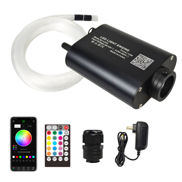 12W RGBW Music Control LED Fiber Optic Star Ceiling Light Engine – App Controlled Starry Sky Effect for Home Theater, Bedroom & Decoration,Whymelighting – Pro LED Strips & Diffused Blocks, Factory Direct,12W RGBW Music Control LED Fiber Optic Star Ceiling Light Engine – App Controlled Starry Sky Effect for Home Theater, Bedroom & Decoration