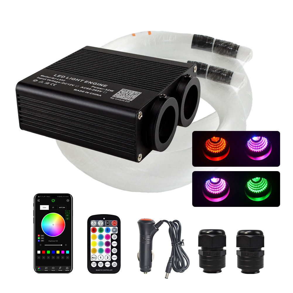 32W RGBW Dual-Head Fiber Optic Starlight Ceiling Engine with Smart App Control,Whymelighting – Pro LED Strips & Diffused Blocks, Factory Direct,32W RGBW Dual-Head Fiber Optic Starlight Ceiling Engine with Smart App Control