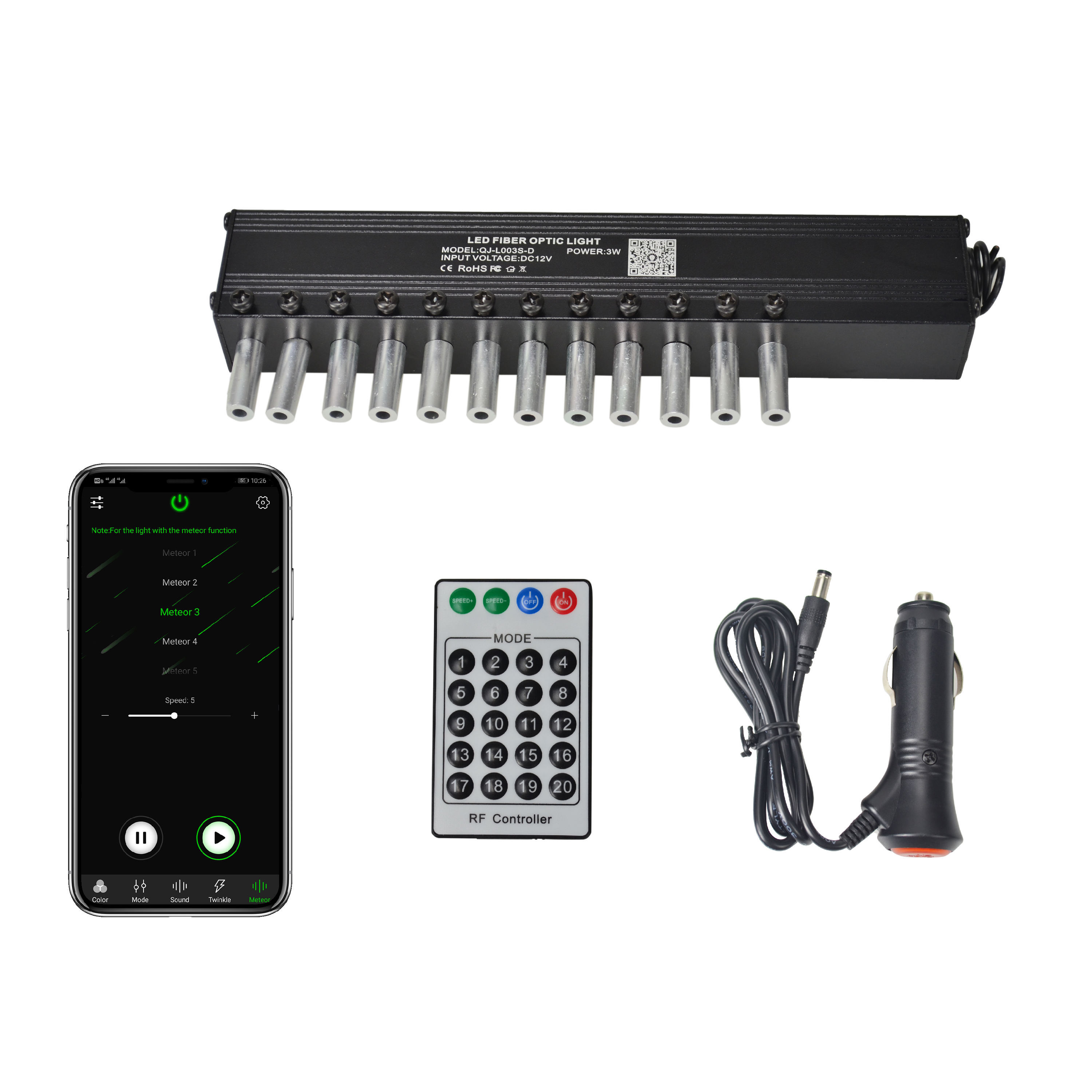3W Mini Fiber Optic Meteor Light Engine – Compact Twinkle Effect Controller for Star Ceiling & Fiber Optic Lighting,Whymelighting – Pro LED Strips & Diffused Blocks, Factory Direct,3W Mini Fiber Optic Meteor Light Engine – Compact Twinkle Effect Controller for Star Ceiling & Fiber Optic Lighting