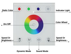 86-Type Wall Mount RGBW LED Controller Touch Panel Dimmer for LED Strip Lights, Glass Capacitive Touch Screen,Whymelighting – Pro LED Strips & Diffused Blocks, Factory Direct,86-Type Wall Mount RGBW LED Controller Touch Panel Dimmer for LED Strip Lights, Glass Capacitive Touch Screen