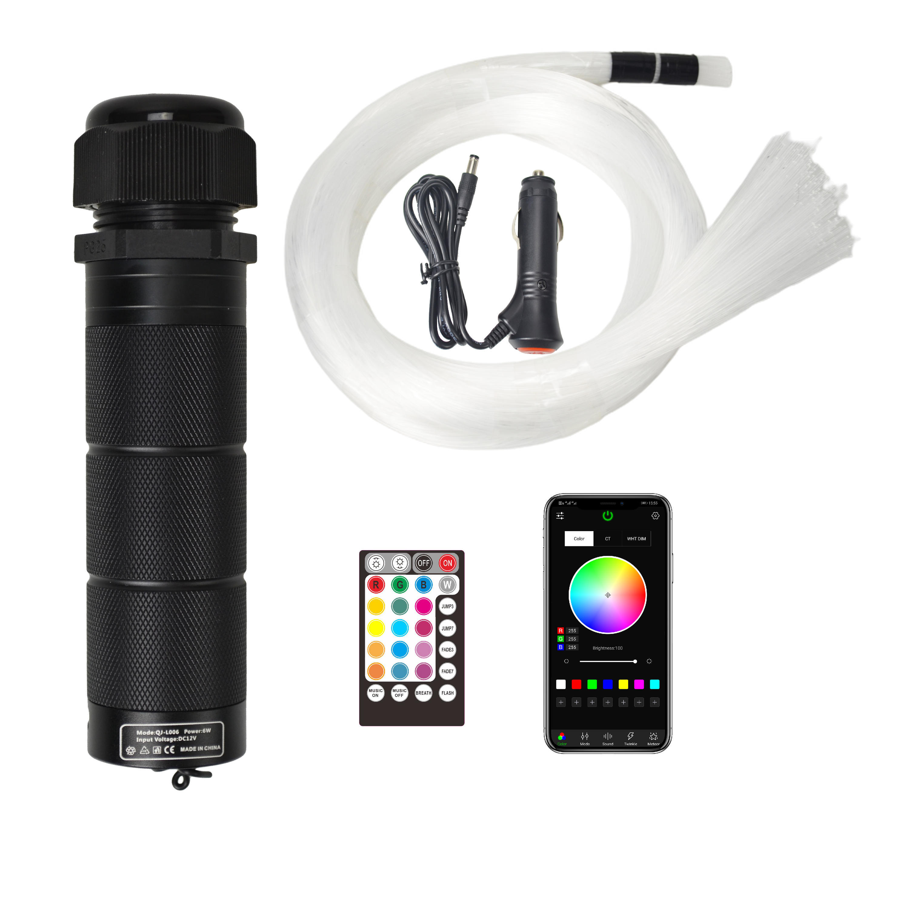 6W RGBW Mini Fiber Optic Light Engine with RF Remote, WiFi APP & Music Control – Waterproof Star Ceiling Light Source for Home Theater, Car, Sauna, and Decor,Whymelighting – Pro LED Strips & Diffused Blocks, Factory Direct,6W RGBW Mini Fiber Optic Light Engine with RF Remote, WiFi APP & Music Control – Waterproof Star Ceiling Light Source for Home Theater, Car, Sauna, and Decor