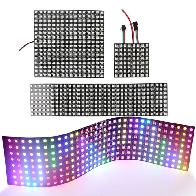 WS2812B Individually Addressable RGB LED Matrix Panel - 16x16 (256 Pixels) / 8x32 / 8x8 - Flexible FPCB - DC5V Programmable Light Module for Arduino, Raspberry Pi & ESP32,Whymelighting – Pro LED Strips & Diffused Blocks, Factory Direct,WS2812B Individually Addressable RGB LED Matrix Panel - 16x16 (256 Pixels) / 8x32 / 8x8 - Flexible FPCB - DC5V Programmable Light Module for Arduino, Raspberry Pi & ESP32