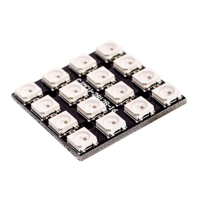 WS2812B 4x4 RGB LED Matrix Panel, 16-Bit Full Color Addressable Programmable Light Board for Arduino/Raspberry Pi,Whymelighting – Pro LED Strips & Diffused Blocks, Factory Direct,WS2812B 4x4 RGB LED Matrix Panel, 16-Bit Full Color Addressable Programmable Light Board for Arduino/Raspberry Pi