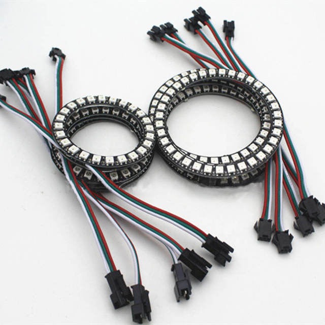 WS2812B Addressable RGB LED Ring Light 5V Programmable 5050 SMD IC Built-in Full Color Circular Lamp Panel for Arduino Raspberry Pi DIY (8/16/24/35/45 LEDs),Whymelighting – Pro LED Strips & Diffused Blocks, Factory Direct,WS2812B Addressable RGB LED Ring Light 5V Programmable 5050 SMD IC Built-in Full Color Circular Lamp Panel for Arduino Raspberry Pi DIY (8/16/24/35/45 LEDs)