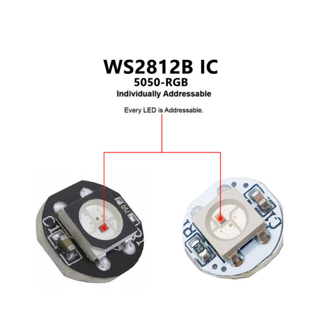 5050 RGB LED Pixel Module with Built-in WS2812B IC, Addressable 5V SMD Round PCB Light Board for Arduino Raspberry Pi DIY Lighting,Whymelighting – Pro LED Strips & Diffused Blocks, Factory Direct,5050 RGB LED Pixel Module with Built-in WS2812B IC, Addressable 5V SMD Round PCB Light Board for Arduino Raspberry Pi DIY Lighting