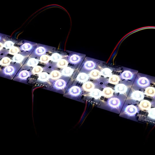 24V DMX512 RGBCW 12-LED Pixel Block – 4 RGB + 4 Warm White 2700K + 4 Cool White 6500K Addressable Module for Soft Film Ceiling, Light Box & Luxury Stone Backlight,Whymelighting – Pro LED Strips & Diffused Blocks, Factory Direct,24V DMX512 RGBCW 12-LED Pixel Block – 4 RGB + 4 Warm White 2700K + 4 Cool White 6500K Addressable Module for Soft Film Ceiling, Light Box & Luxury Stone Backlight