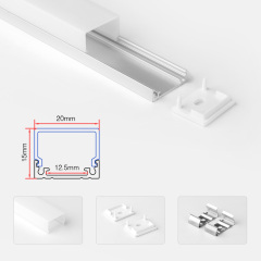 2015 U-Shape LED Aluminum Channel Profile 20x15mm Extrusion for LED Strip Light with Milky PC Diffuser Cover,Whymelighting – Pro LED Strips & Diffused Blocks, Factory Direct,2015 U-Shape LED Aluminum Channel Profile 20x15mm Extrusion for LED Strip Light with Milky PC Diffuser Cover