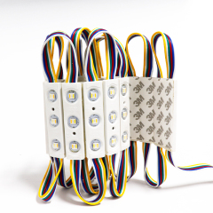 DC12V RGBCW 3-LED Module | 5-Wire RGB + White | IP65 Waterproof | 3M Adhesive | For Signage & Light Boxes,Whymelighting – Pro LED Strips & Diffused Blocks, Factory Direct,DC12V RGBCW 3-LED Module | 5-Wire RGB + White | IP65 Waterproof | 3M Adhesive | For Signage & Light Boxes