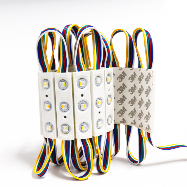 DC12V RGBCW 3-LED Module | 5-Wire RGB + White | IP65 Waterproof | 3M Adhesive | For Signage & Light Boxes,Whymelighting – Pro LED Strips & Diffused Blocks, Factory Direct,DC12V RGBCW 3-LED Module | 5-Wire RGB + White | IP65 Waterproof | 3M Adhesive | For Signage & Light Boxes
