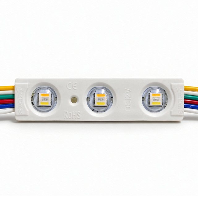 DC12V RGBCW 3-LED Module | 5-Wire RGB + White | IP65 Waterproof | 3M Adhesive | For Signage & Light Boxes,Whymelighting – Pro LED Strips & Diffused Blocks, Factory Direct,DC12V RGBCW 3-LED Module | 5-Wire RGB + White | IP65 Waterproof | 3M Adhesive | For Signage & Light Boxes