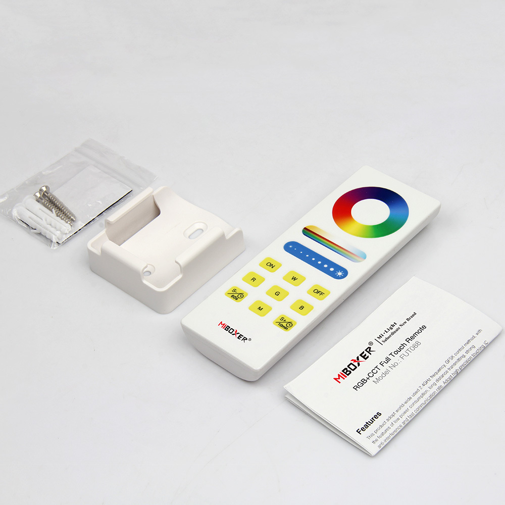 MiBoxer FUT088 RGB+CCT Full Touch LED Remote Control - 2.4GHz RF Single Zone Smart Lighting Controller,Whymelighting – Pro LED Strips & Diffused Blocks, Factory Direct,MiBoxer FUT088 RGB+CCT Full Touch LED Remote Control - 2.4GHz RF Single Zone Smart Lighting Controller