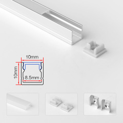 10x10mm Mini U-Shape LED Aluminum Channel Profile, Ultra-Slim Surface Mount Extrusion for LED Strip Light with Diffuser Cover,Whymelighting – Pro LED Strips & Diffused Blocks, Factory Direct,10x10mm Mini U-Shape LED Aluminum Channel Profile, Ultra-Slim Surface Mount Extrusion for LED Strip Light with Diffuser Cover