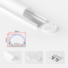 20x15mm U-Shape LED Aluminum Channel Profile, Surface Mount Extrusion for LED Strip Light with Milky PC Diffuser Cover,Whymelighting – Pro LED Strips & Diffused Blocks, Factory Direct,2015 20x15mm U-Shape LED Aluminum Channel Profile, Surface Mount Extrusion for LED Strip Light with Milky PC Diffuser Cover
