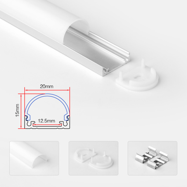 20x15mm U-Shape LED Aluminum Channel Profile, Surface Mount Extrusion for LED Strip Light with Milky PC Diffuser Cover,Whymelighting – Pro LED Strips & Diffused Blocks, Factory Direct,2015 20x15mm U-Shape LED Aluminum Channel Profile, Surface Mount Extrusion for LED Strip Light with Milky PC Diffuser Cover