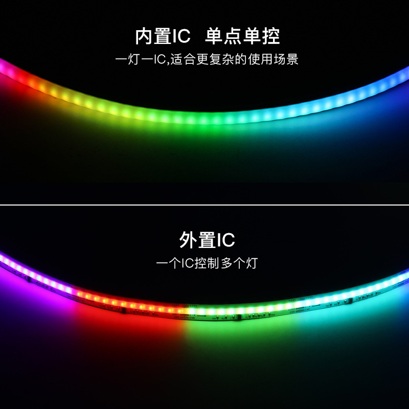 12V 5mm Wide COB RGBIC Addressable LED Strip – 160 LEDs/m Single-Pixel Control Dotless Programmable Tape for Chase, Flow, Pixel Art & Micro Groove Lighting,Whymelighting – Pro LED Strips & Diffused Blocks, Factory Direct,12V 5mm Wide COB RGBIC Addressable LED Strip – 160 LEDs/m Single-Pixel Control Dotless Programmable Tape for Chase, Flow, Pixel Art & Micro Groove Lighting