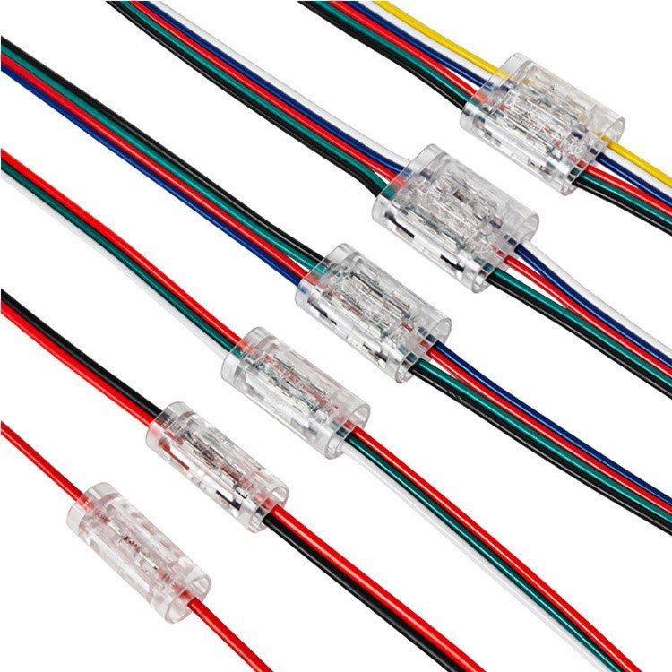 1/2/3/4/5/6 Pin Transparent No-Strip Quick Wire-to-Wire Connector, 0.3-0.5mm² LED Strip Light Power Cable Terminal Block,Whymelighting – Pro LED Strips & Diffused Blocks, Factory Direct,1/2/3/4/5/6 Pin Transparent No-Strip Quick Wire-to-Wire Connector, 0.3-0.5mm² LED Strip Light Power Cable Terminal Block