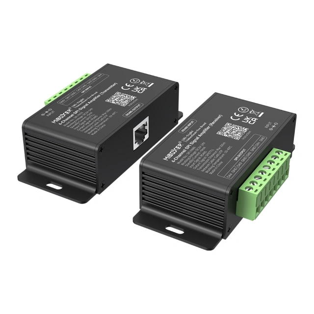 MiBOXER 4-Channel SPI Signal Amplifier & Long-Distance RS485 Receiver for Addressable LED Strips,Whymelighting – Pro LED Strips & Diffused Blocks, Factory Direct,MiBOXER 4-Channel SPI Signal Amplifier & Long-Distance RS485 Receiver for Addressable LED Strips