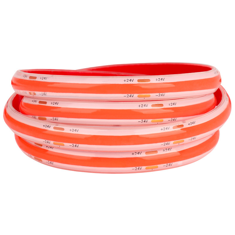 8mm Arc-Profile Solid Silicone COB Red LED Strip IP67 Waterproof 24V 10W/m 320 LEDs/m Outdoor Decorative Linear Light 620-630nm,Whymelighting – Pro LED Strips & Diffused Blocks, Factory Direct,8mm Arc-Profile Solid Silicone COB Red LED Strip IP67 Waterproof 24V 10W/m 320 LEDs/m Outdoor Decorative Linear Light 620-630nm