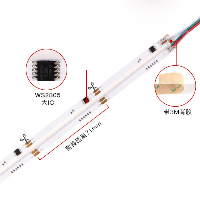 15mm Wide WS2805 RGBCW Addressable COB LED Strip Light, 24V 26W/m 840 LEDs/m 5-in-1 RGB + Tunable White Dot-Free Programmable Running-Water LED Tape for Interior & Architecture,Whymelighting – Pro LED Strips & Diffused Blocks, Factory Direct,15mm Wide WS2805 RGBCW Addressable COB LED Strip Light, 24V 26W/m 840 LEDs/m 5-in-1 RGB + Tunable White Dot-Free Programmable Running-Water LED Tape for Interior & Architecture