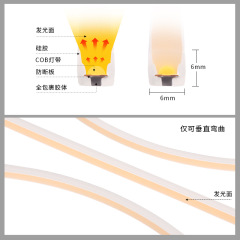 6×6mm Square Solid Silicone COB LED Strip Light IP67 Waterproof 12V 5W/m 480LEDs/m Dot-Free Embedded Outdoor Architectural Linear Lighting,Whymelighting – Pro LED Strips & Diffused Blocks, Factory Direct,6×6mm Square Solid Silicone COB LED Strip Light IP67 Waterproof 12V 5W/m 480LEDs/m Dot-Free Embedded Outdoor Architectural Linear Lighting