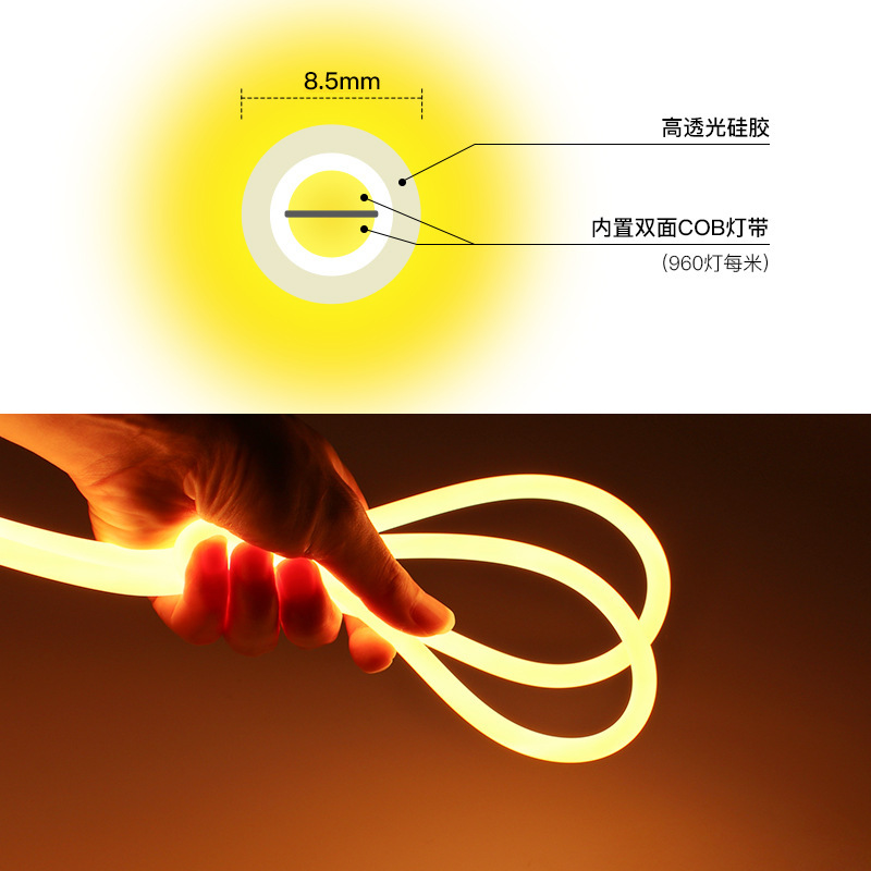 24V 360 8.5mm Degree Round Neon Flex LED Strip Light, 10W/M 320LEDs/M Silicone Diffuser Tube, 3M/9.8FT Flexible Circular LED Rope Light for Signage & Ambiance,Whymelighting – Pro LED Strips & Diffused Blocks, Factory Direct,24V 360 8.5mm Degree Round Neon Flex LED Strip Light, 10W/M 320LEDs/M Silicone Diffuser Tube, 3M/9.8FT Flexible Circular LED Rope Light for Signage & Ambiance