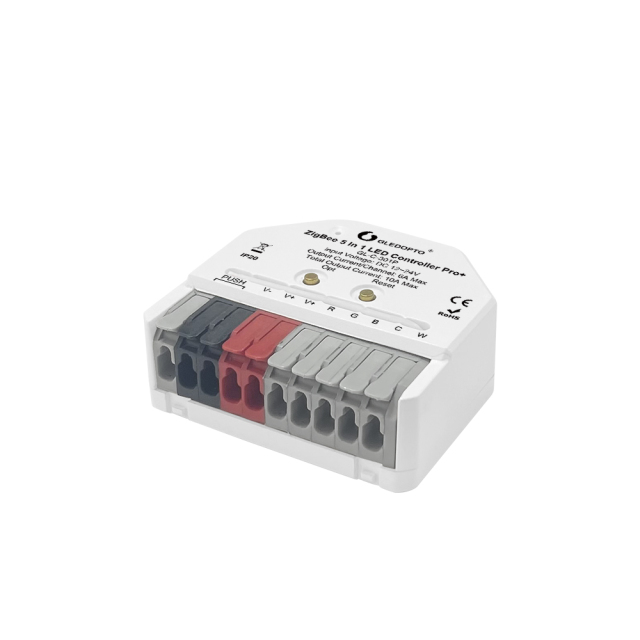 GLEDOPTO GL-C-301P ZigBee 3.0 Pro+ Ultra Mini 5-in-1 LED Controller, RGBCCT/RGBW/RGB/CCT/Dimmer, DC12–24V 10A, 42×38×17mm, 2.4G RF + Push Button, for Hue / Home Assistant / SmartThings / Zigbee2MQTT,Whymelighting – Pro LED Strips & Diffused Blocks, Factory Direct,GLEDOPTO GL-C-301P ZigBee 3.0 Pro+ Ultra Mini 5-in-1 LED Controller, RGBCCT/RGBW/RGB/CCT/Dimmer, DC12–24V 10A, 42×38×17mm, 2.4G RF + Push Button, for Hue / Home Assistant / SmartThings / Zigbee2MQTT