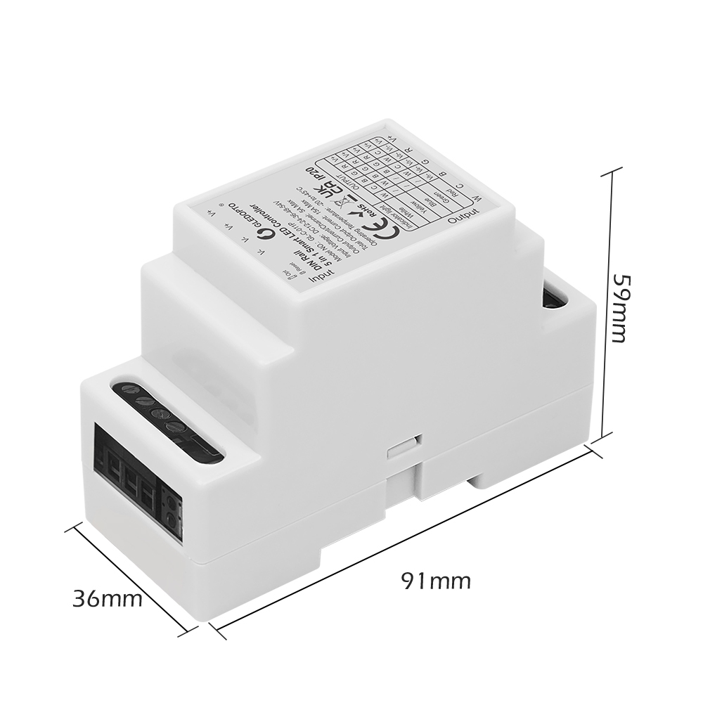 GLEDOPTO GL-C-011P ZigBee 3.0 DIN-Rail 5-in-1 LED Controller, RGBCCT/RGBW/RGB/CCT/Dimmer, DC12–54V 15A Max, 35mm Rail Mount, 2.4G RF, for Hue / Home Assistant / SmartThings / Tuya / Zigbee2MQTT,Whymelighting – Pro LED Strips & Diffused Blocks, Factory Direct,GLEDOPTO GL-C-011P ZigBee 3.0 DIN-Rail 5-in-1 LED Controller, RGBCCT/RGBW/RGB/CCT/Dimmer, DC12–54V 15A Max, 35mm Rail Mount, 2.4G RF, for Hue / Home Assistant / SmartThings / Tuya / Zigbee2MQTT