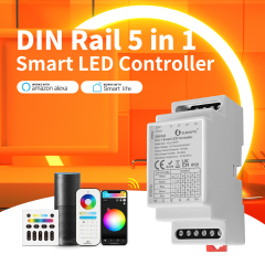 GLEDOPTO GL-C-011P ZigBee 3.0 DIN-Rail 5-in-1 LED Controller, RGBCCT/RGBW/RGB/CCT/Dimmer, DC12–54V 15A Max, 35mm Rail Mount, 2.4G RF, for Hue / Home Assistant / SmartThings / Tuya / Zigbee2MQTT,Whymelighting – Pro LED Strips & Diffused Blocks, Factory Direct,GLEDOPTO GL-C-011P ZigBee 3.0 DIN-Rail 5-in-1 LED Controller, RGBCCT/RGBW/RGB/CCT/Dimmer, DC12–54V 15A Max, 35mm Rail Mount, 2.4G RF, for Hue / Home Assistant / SmartThings / Tuya / Zigbee2MQTT