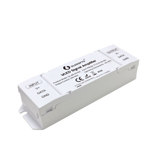 GLEDOPTO GL-BS-001WL WLED Signal Amplifier, Digital LED Data Booster for WS2812B SK6812 WS2815 WS2811, DC5–48V 20A, 33Ω/249Ω Selectable, Extend Addressable LED Strip Signal up to 10m,Whymelighting – Pro LED Strips & Diffused Blocks, Factory Direct,GLEDOPTO GL-BS-001WL WLED Signal Amplifier, Digital LED Data Booster for WS2812B SK6812 WS2815 WS2811, DC5–48V 20A, 33Ω/249Ω Selectable, Extend Addressable LED Strip Signal up to 10m