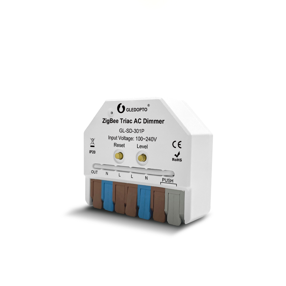 GLEDOPTO GL-SD-301P ZigBee 3.0 Ultra-Mini Triac AC Dimmer, Trailing-Edge 100–240VAC 400W, In-Wall Dimmer Module, APP/Voice/Push Switch/2.4G RF, for Hue / SmartThings / Tuya / Alexa / Home Assistant / Zigbee2MQTT,Whymelighting – Pro LED Strips & Diffused Blocks, Factory Direct,GLEDOPTO GL-SD-301P ZigBee 3.0 Ultra-Mini Triac AC Dimmer, Trailing-Edge 100–240VAC 400W, In-Wall Dimmer Module, APP/Voice/Push Switch/2.4G RF, for Hue / SmartThings / Tuya / Alexa / Home Assistant / Zigbee2MQTT